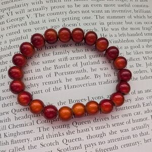 Red and Orange Beaded Bracelet